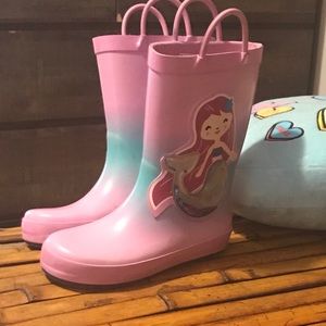 Mermaid rain boots girls